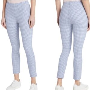 rag & bone Simone Gingham Pant High Rise Cropped Italian Stretch Blue Size 6
